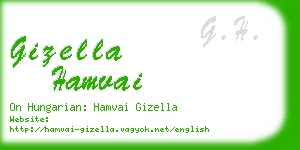 gizella hamvai business card